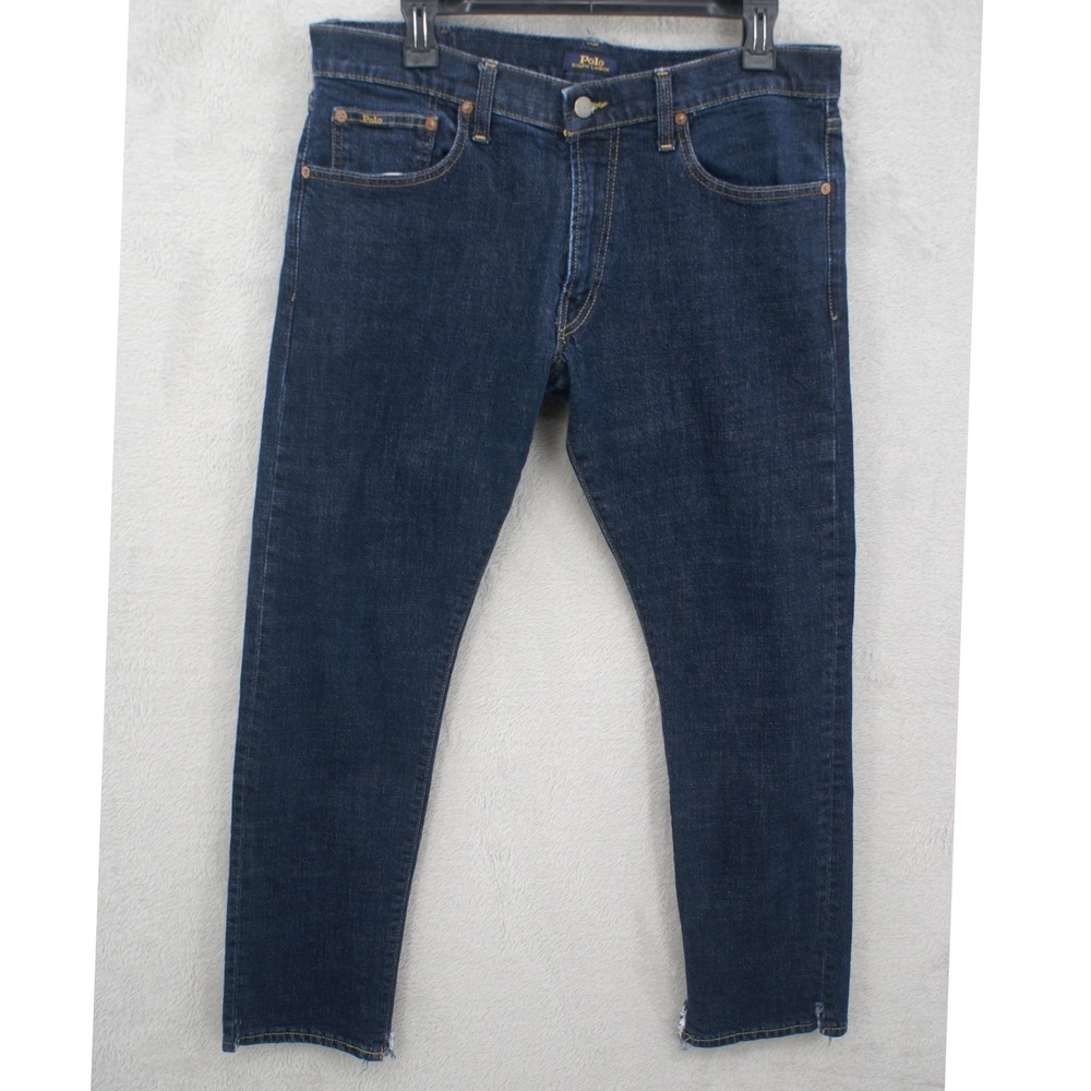 Polo Ralph Lauren Sullivan Slim Jeans Mens 33x30 Dark Wash Blue Denim Tapered